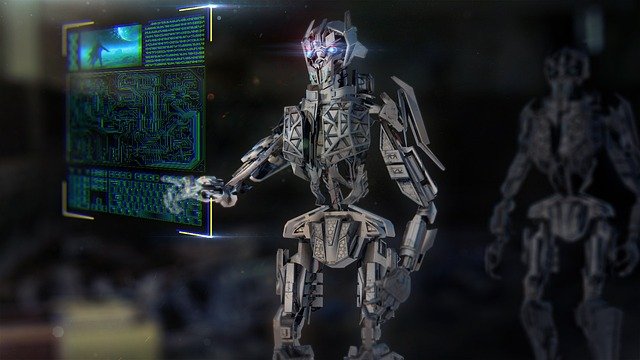AI robot machine technology concept