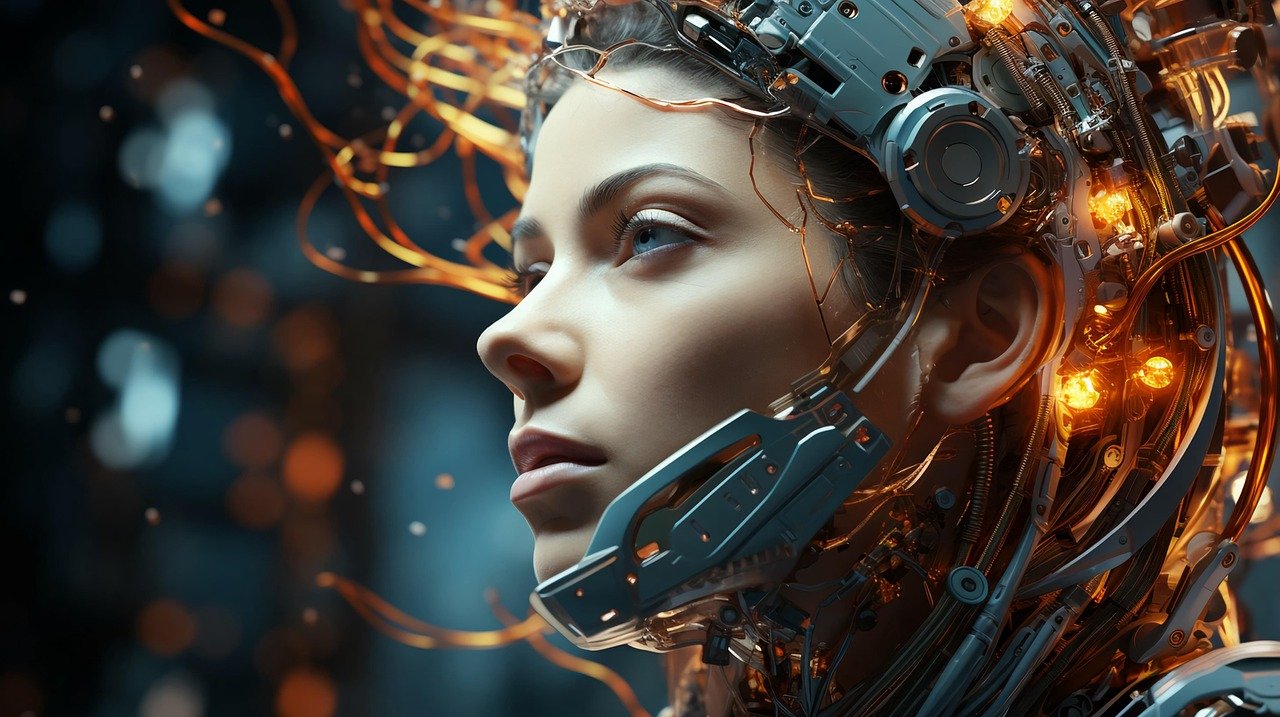 Artificial intelligence digital brain concept